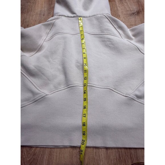 Lululemon Beige Oversized Scuba Hoodie Cropped XL/XXL - Picture 7 of 10